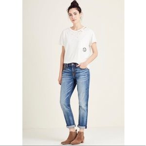 True Religion Audrey Mid-Rise Slim Boyfriend Jeans